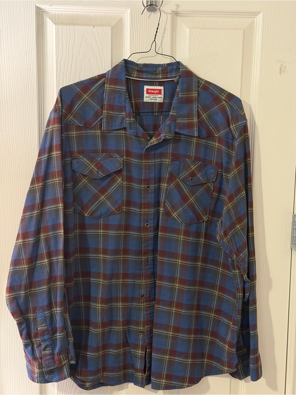 Men’s Wrangler lightweight flannel shirt - 2XL
